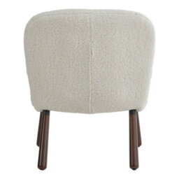 Darphe Sherpa Armchair And Footstool Set With Wooden Legs - thumbnail 4