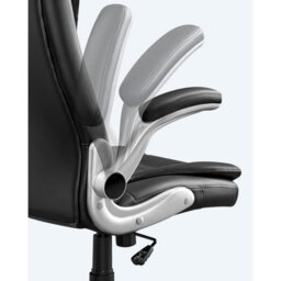 Songmics Office Swivel Chair With 76 Cm High Back Large Seat And Flip-Up Armrest Computer Desk Executive Chair Pu Obg51Buk - thumbnail 7