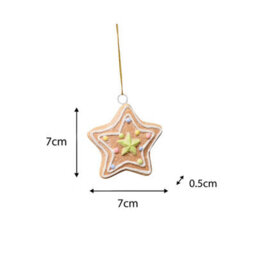 Melody Maison Set Of 3 Assorted Colourful Gingerbread Cookie Christmas Tree Baubles - thumbnail 7