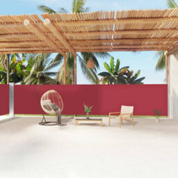 Walplus Retractable Side Awning Garden Sun Shade Canopy Gazebo For Back Door, Porch, Patio Red 160X1200 Cm - thumbnail 1
