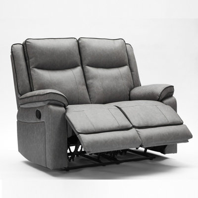 Manual Recliners Sofa, Recliner Loveseat With Adjustable Backrest And Footrest - Grey - image 1