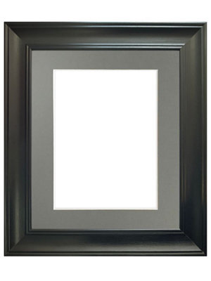 Frames By Post Scandi Black Frame With Dark Grey Mount For Image Size 5 X 3.5 Inch - image 1