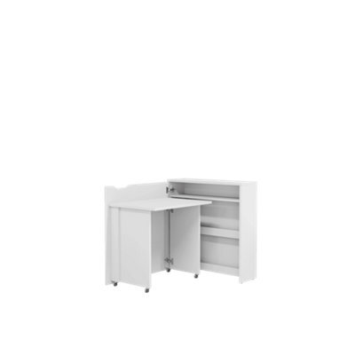 Arte Work Concept Slim White Matt Convertible Hidden Desk 90Cm - Left - image 1
