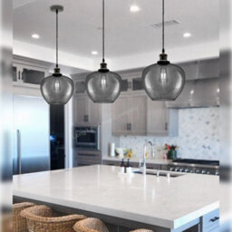 Long Life Lamps Company Modern Vintage Smoked Grey Glass Globe Pendant Lamp M0229 - thumbnail 7