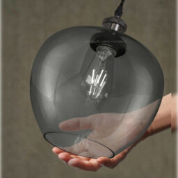 Long Life Lamps Company Modern Vintage Smoked Grey Glass Globe Pendant Lamp M0229 - thumbnail 5