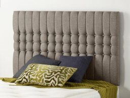 Somnior Beds Somnior  5Ft Galaxy King 32 Inches Tweed Coffee Headboard With Wooden Struts