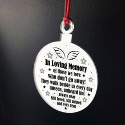 Red Ocean In Loving Memory Chirstmas Tree Decoration Mum Dad Nan Gift - thumbnail 2