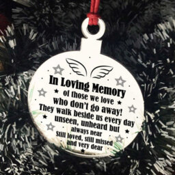 Red Ocean In Loving Memory Chirstmas Tree Decoration Mum Dad Nan Gift - thumbnail 3