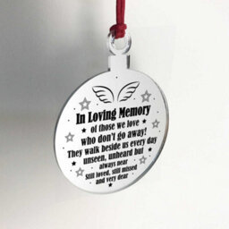 Red Ocean In Loving Memory Chirstmas Tree Decoration Mum Dad Nan Gift - thumbnail 4