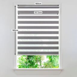 GoodHome Brize Corded Mottled Grey Day & Night Roller Blind (W)160Cm (L)180Cm - thumbnail 8