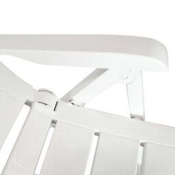 Reclining Garden Chairs 2 Pcs Plastic White - thumbnail 7