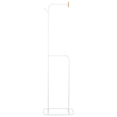 Wyld And Coco Astra Home White Freestanding Clothes Rail 171Cm - Slim Hallway Coat Stand - image 1