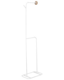 Wyld And Coco Astra Home White Freestanding Clothes Rail 171Cm - Slim Hallway Coat Stand - thumbnail 3