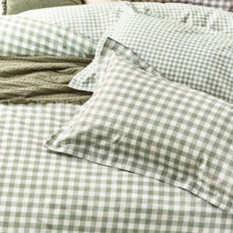 Yard Barton Gingham Check Duvet Set, King, Green - thumbnail 3
