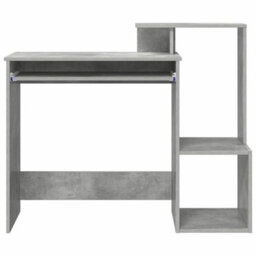 Berkfield Industrial Grey Computer Desk Concrete Grey - thumbnail 6