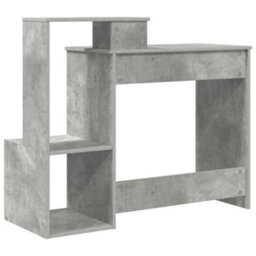 Berkfield Industrial Grey Computer Desk Concrete Grey - thumbnail 8
