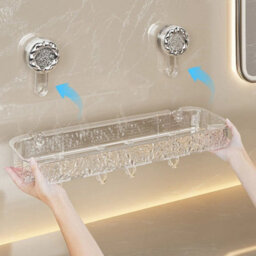 Large Corner Shower Caddy Suction Cup No-Drilling Organizer Shelf Storage Rack - thumbnail 6