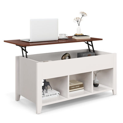 Costway Lift Top Coffee Table Modern Wooden Lift Top Dining Cocktail Table Living Room - image 1