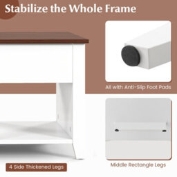 Costway Lift Top Coffee Table Modern Wooden Lift Top Dining Cocktail Table Living Room - thumbnail 9