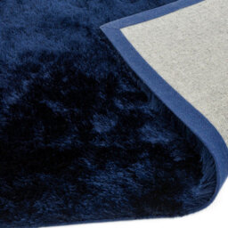 Navy Blue Shaggy Handmade Modern Plain Sparkle Easy To Clean Rug For Dining Room Bedroom Living Room-140Cm X 200Cm - thumbnail 4
