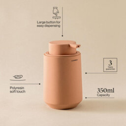 Cosmic Soap Dispenser, 350Ml Capacity, Easy Refill, Durable. Non-Drip Nozzle For Kitchen And Bathroom, Beige, Saona Collection - thumbnail 7