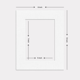 Ak Frames 10X8 White Picture Mounts To Fit 7X5 Aperture Size - Mount Board Only (No Frame Included) - thumbnail 3