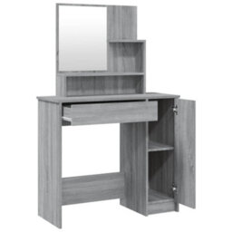 Walplus Dressing Table With Mirror Grey Sonoma 86.5X35X136 Cm - thumbnail 7