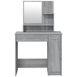 Walplus Dressing Table With Mirror Grey Sonoma 86.5X35X136 Cm - thumbnail 6