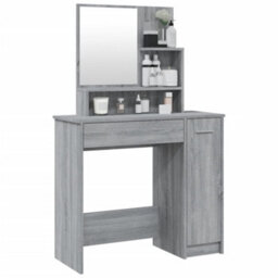 Walplus Dressing Table With Mirror Grey Sonoma 86.5X35X136 Cm - thumbnail 4
