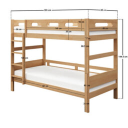 Flair Elijah Detachable Wooden Bunk Bed Brown - thumbnail 6