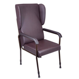 Loops Ergonomic Height Adjustable High Back Lounge Chair With Brown Upholstery - thumbnail 3
