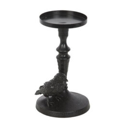Something Different Pillar Mystic Raven Candle Holder Black (One Size)