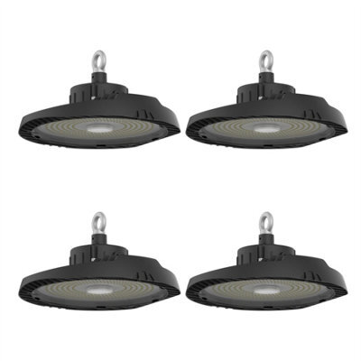 First Choice Lighting Set Of 4 High Bay - 150W Led Ip65 Ufo Style Commercial Warehouse Light - image 1