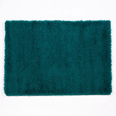 Sophia 120X170Cm Teal Polyester Shaggy Rug - image 1