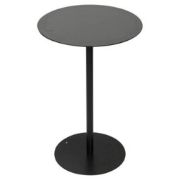 Urbn-Living 35Cm Round Metal Side Table Compact Bedside Sofa End Table - Charcoal