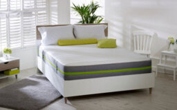 "Starlight Beds  Small Double - 4Ft , Hybrid - 8"" Deep Green Border Memory Foam And Spring Mattress" - thumbnail 2