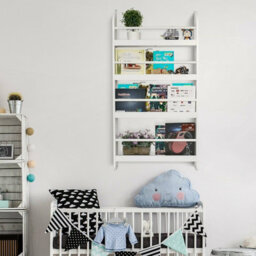 Gr8 Home Wall Mounted Childrens Bookcase Kids Display Bookshelf Storage Unit Shelving Rack - thumbnail 2