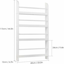 Gr8 Home Wall Mounted Childrens Bookcase Kids Display Bookshelf Storage Unit Shelving Rack - thumbnail 6