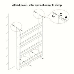 Gr8 Home Wall Mounted Childrens Bookcase Kids Display Bookshelf Storage Unit Shelving Rack - thumbnail 7