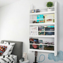 Gr8 Home Wall Mounted Childrens Bookcase Kids Display Bookshelf Storage Unit Shelving Rack - thumbnail 4