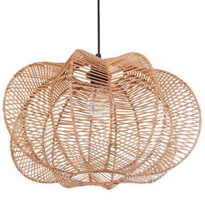 Beliani Pendant Lamp Kibi Rattan Natural - image 1