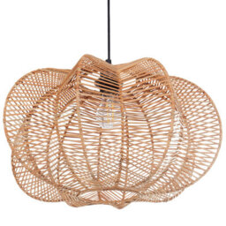 Beliani Pendant Lamp Kibi Rattan Natural - thumbnail 1