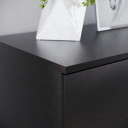 Black Modern Chest Of Drawers Bedside Table Cabinet 5 Drawer Bedroom Storage - thumbnail 5