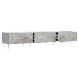 Berkfield Tv Cabinet Concrete Grey 150X36X30 Cm Engineered Wood - thumbnail 6