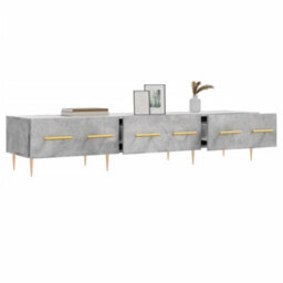 Berkfield Tv Cabinet Concrete Grey 150X36X30 Cm Engineered Wood - thumbnail 4