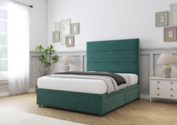 "Comfort Rosa Emerald Plush Divan Bed Base No Drawers - 26"" Strutted  4' Small Double" - thumbnail 4