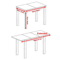 Heze Furniture Compact Extending Modern Dining Table - Ramen Mini 60X90-130 Cm - Sonoma Oak - thumbnail 7