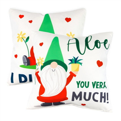 Gardenwize Pack Of 2 Gonk Cushion Covers 45 X 45Cm Festive Indoor Outdoor - image 1