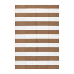 Relsy Large Garden Outdoor Rug For Patio, Taupe & White Line Waterproof Garden Rug 160 X 230Cm - thumbnail 1