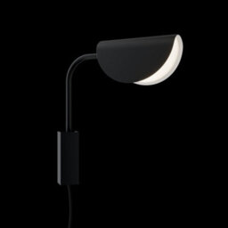 Luminosa Lighting Luminosa Mollis Modern Wall Lamp Black, Acrylic Shade - thumbnail 2